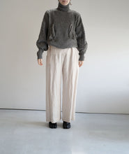 画像をギャラリービューアに読み込む, high neck fringe knit