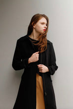 画像をギャラリービューアに読み込む, trench coat BLACK
