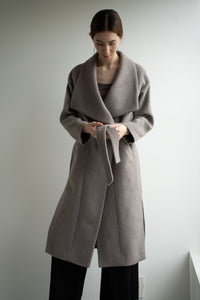 alpaca wool stand collar coat