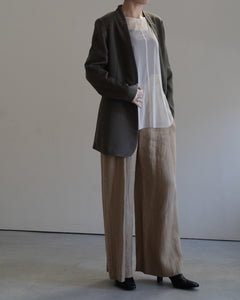 belted linen pants