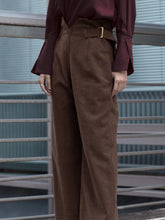 画像をギャラリービューアに読み込む, tweed belted pants

