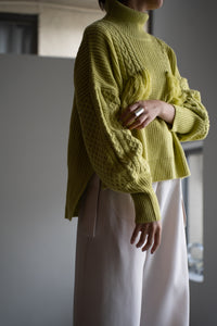 high neck fringe knit