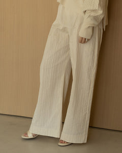 belted pleats pants