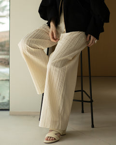 belted pleats pants