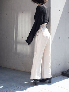 belted linen pants