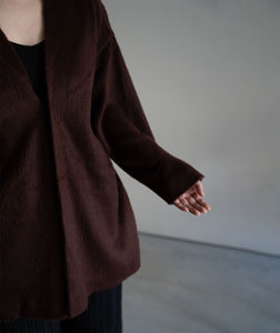 shaggy knit cardigan
