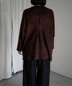 shaggy knit cardigan