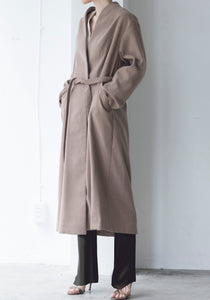 suede touch coat LONG