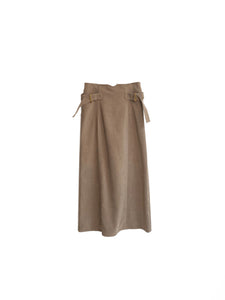 belted suede skirt
