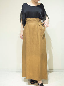 linen belted skirt